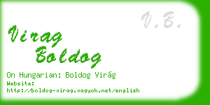 virag boldog business card